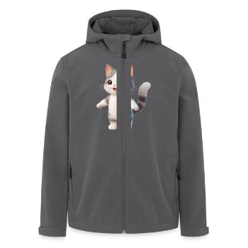 Cat 3 - Men’s Recycled Softshell Jacket by Stanley/Stella - black - Front - AI Model Male 185 light (185cm)