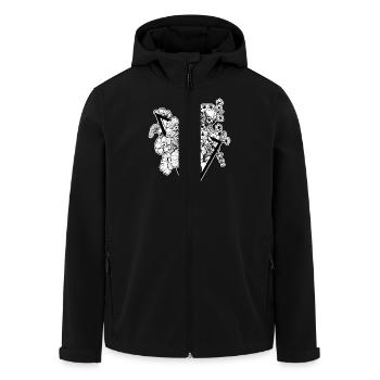 Bloomingdays - Men’s Recycled Softshell Jacket by Stanley/Stella - black - Front - AI Model Male 185 light (185cm)