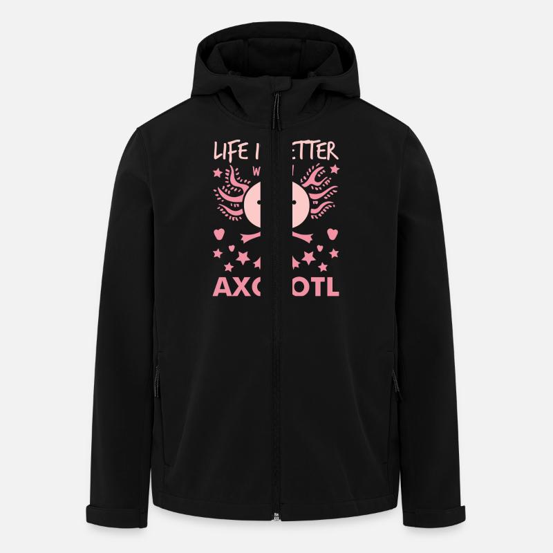 Axolotl - Veste softshell homme en polyester recyclé Stanley/Stella - noir