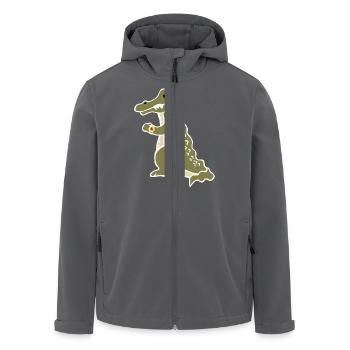 Lustiger & Niedlicher Later Alligator (Kein Text) - Recycelte Männer Softshell-Jacke von Stanley/Stella - Anthrazit - Vorne - AI Model Male 185 light (185cm)
