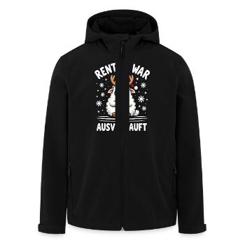 Rentier war ausverkauft Schaf - Recycelte Männer Softshell-Jacke von Stanley/Stella - Schwarz - Vorne - AI Model Male 185 light (185cm)