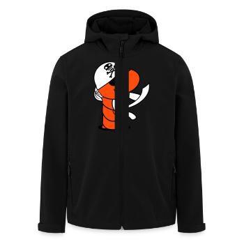 Trou de chenille Pirate Sailor Hat Drôle Mignon Bande dessinée - Veste softshell homme en polyester recyclé Stanley/Stella - noir - Devant - AI Model Male 185 light (185cm)