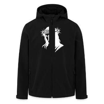 Jésus-christ - Veste softshell homme en polyester recyclé Stanley/Stella - noir - Devant - AI Model Male 185 light (185cm)