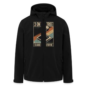 Retro-Design für Oldtimer-Fans - Recycelte Männer Softshell-Jacke von Stanley/Stella - Schwarz - Vorne - AI Model Male 185 light (185cm)