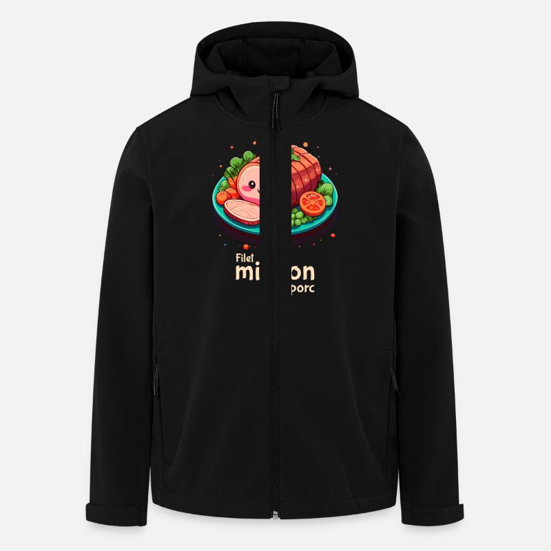 Schweinefilet - Klartext - Recycelte Männer Softshell-Jacke von Stanley/Stella - Schwarz