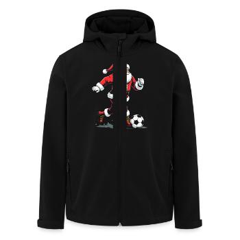 Fussballer Weihnachten - Recycelte Männer Softshell-Jacke von Stanley/Stella - Schwarz - Vorne - AI Model Male 185 light (185cm)