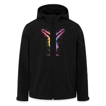 Gymnastik Herzschlag - Turnerin - Recycelte Männer Softshell-Jacke von Stanley/Stella - Schwarz - Vorne - AI Model Male 185 light (185cm)