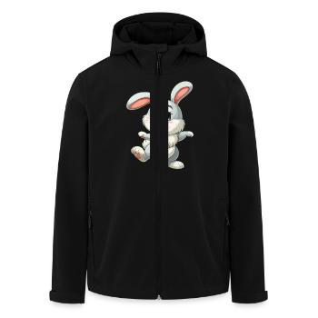 Rabbit Dancing png - Men’s Recycled Softshell Jacket by Stanley/Stella - black - Front - AI Model Male 185 light (185cm)