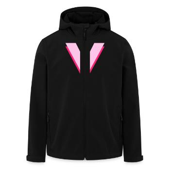 Pop und moderner rosa Buchstabe - Recycelte Männer Softshell-Jacke von Stanley/Stella - Schwarz - Vorne - AI Model Male 185 light (185cm)