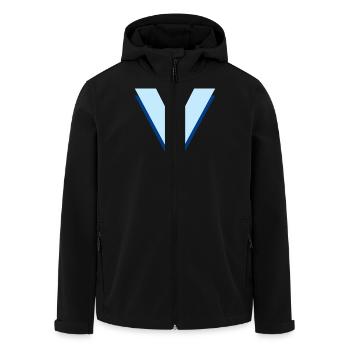 Pop and modern blue letter y - Men’s Recycled Softshell Jacket by Stanley/Stella - black - Front - AI Model Male 185 light (185cm)