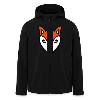 Fuchs Rotfuchs Wild Tier Schlau Wald Gesicht Kopf - Recycelte Männer Softshell-Jacke von Stanley/Stella - Schwarz - Vorne - AI Model Male 185 light (185cm)