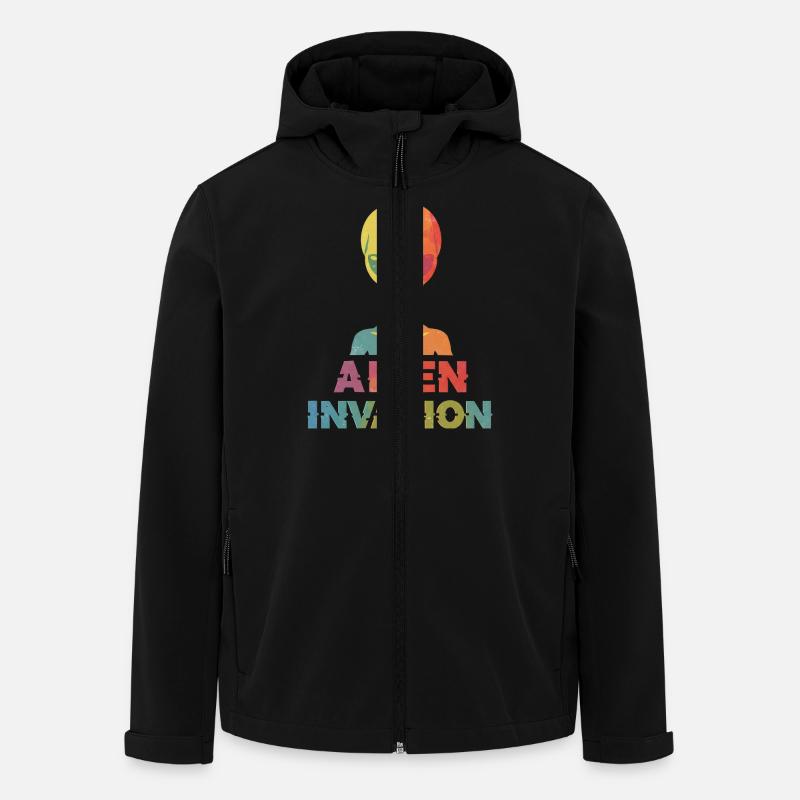 Alien Invasion : Invasion de l’espace ! - Veste softshell homme en polyester recyclé Stanley/Stella - noir