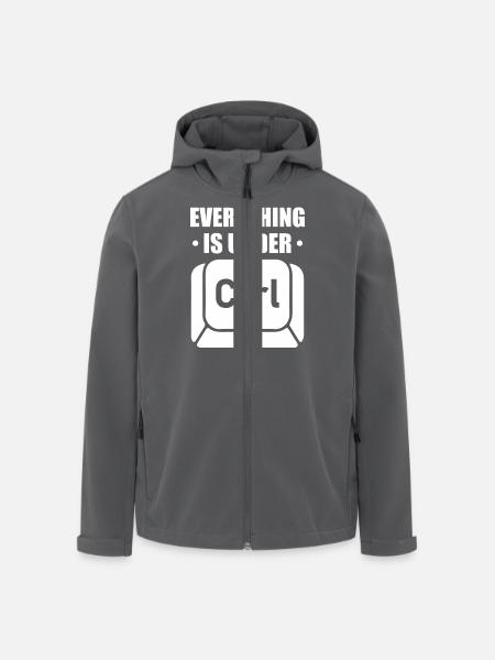 Everything Is Under Ctrl – Teknisk Humor för IT-pr - Softshelljacka herr i återvunnen polyester Stanley/Stella - svart