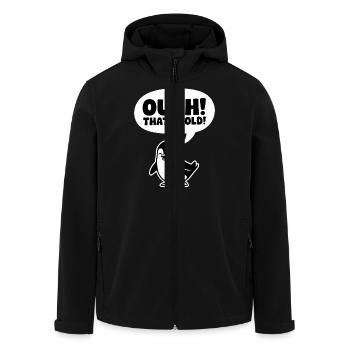 Ouch! That's Cold! - Men’s Recycled Softshell Jacket by Stanley/Stella - black - Front - AI Model Male 185 light (185cm)