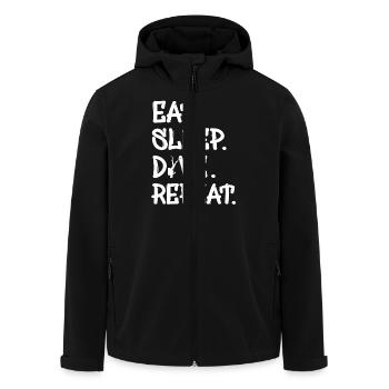 eat sleep dive repeat - Recycelte Männer Softshell-Jacke von Stanley/Stella - Schwarz - Vorne - AI Model Male 185 light (185cm)