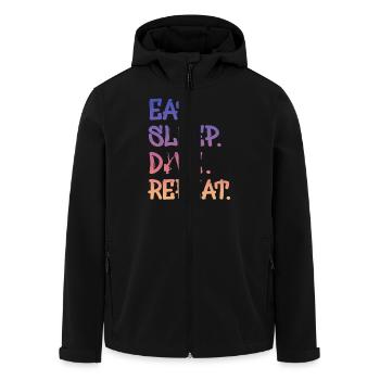 eat sleep dive repeat - Recycelte Männer Softshell-Jacke von Stanley/Stella - Schwarz - Vorne - AI Model Male 185 light (185cm)