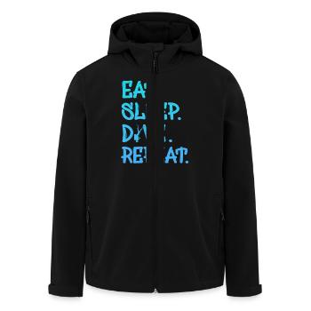 Eat Sleep Dive Repeat - Recycelte Männer Softshell-Jacke von Stanley/Stella - Schwarz - Vorne - AI Model Male 185 light (185cm)