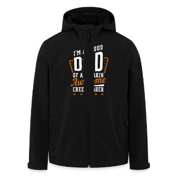 Cheerleader Dad - Men’s Recycled Softshell Jacket by Stanley/Stella - black - Front - AI Model Male 185 light (185cm)