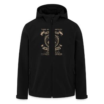 Correctional Officer Blood Sweat and Tears - Men’s Recycled Softshell Jacket by Stanley/Stella - black - Front - AI Model Male 185 light (185cm)