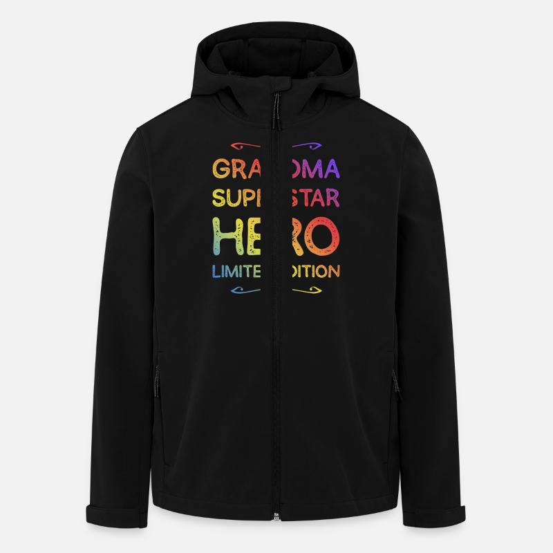 Beste Oma Heldin Spruch - Recycelte Männer Softshell-Jacke von Stanley/Stella - Schwarz
