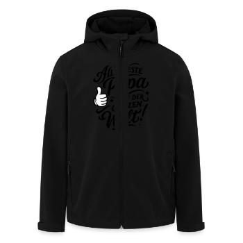 Der Allerbeste Papa Vatertag Spruch - Recycelte Männer Softshell-Jacke von Stanley/Stella - Schwarz - Vorne - AI Model Male 185 light (185cm)