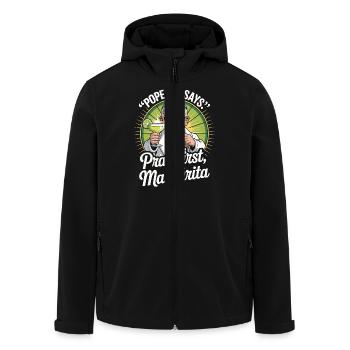 Le pape et Marguerite - Veste softshell homme en polyester recyclé Stanley/Stella - noir - Devant - AI Model Male 185 light (185cm)
