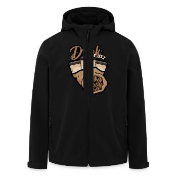 Eine Kaffeepause - Recycelte Männer Softshell-Jacke von Stanley/Stella - Schwarz - Vorne - AI Model Male 185 light (185cm)