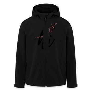 oh hi - Recycelte Männer Softshell-Jacke von Stanley/Stella - Schwarz - Vorne - AI Model Male 185 light (185cm)