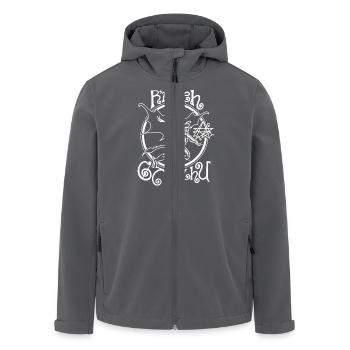 Black Cthulhu - Veste softshell homme en polyester recyclé Stanley/Stella - charbon - Devant - AI Model Male 185 light (185cm)
