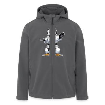 Arts martiaux Pingouin Karaté, Kung Fu, Judo - Veste softshell homme en polyester recyclé Stanley/Stella - charbon - Devant - AI Model Male 185 light (185cm)