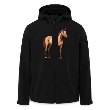 Pferd - Recycelte Männer Softshell-Jacke von Stanley/Stella - Schwarz - Vorne - AI Model Male 185 light (185cm)