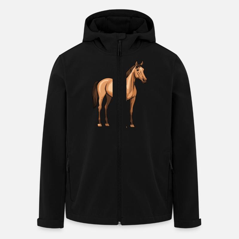 Hest - Stanley/Stella herre softshelljakke i genanvendt polyester Discoverer - sort