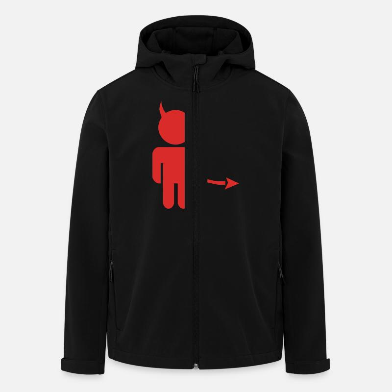 little_devil - Veste softshell homme en polyester recyclé Stanley/Stella - noir