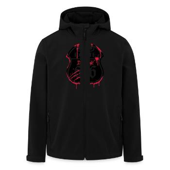 Route 666 - Bloody Style_2c - Men’s Recycled Softshell Jacket by Stanley/Stella - black - Front - AI Model Male 185 light (185cm)