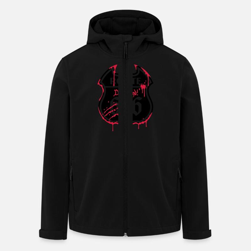 Route 666 - Bloody Style 2c - Veste softshell homme en polyester recyclé Stanley/Stella - noir