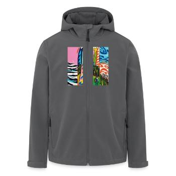 1000038773 - Recycelte Männer Softshell-Jacke von Stanley/Stella - Anthrazit - Vorne - AI Model Male 185 light (185cm)