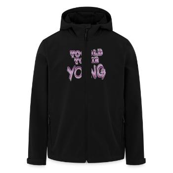 Too old to die young - Veste softshell homme en polyester recyclé Stanley/Stella - noir - Devant - AI Model Male 185 light (185cm)