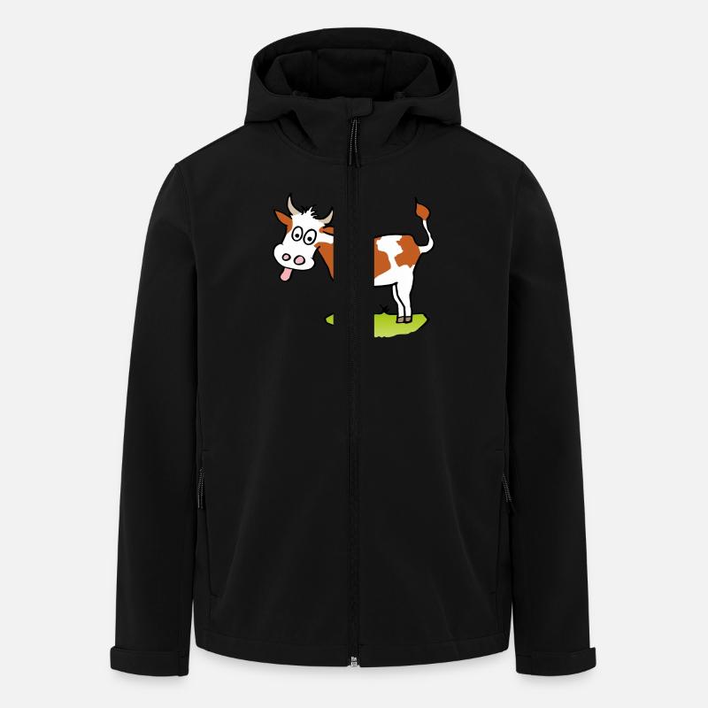 lustige Kuh - Recycelte Männer Softshell-Jacke von Stanley/Stella - Schwarz