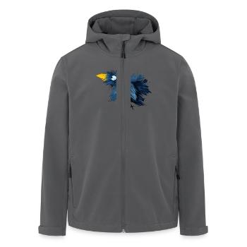 Krähe - Recycelte Männer Softshell-Jacke von Stanley/Stella - Schwarz - Vorne - AI Model Male 185 light (185cm)