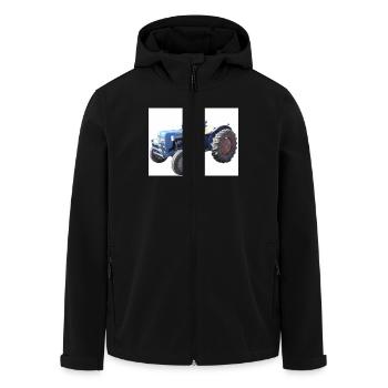 Mari Gamle Traktor - Recycelte Männer Softshell-Jacke von Stanley/Stella - Schwarz - Vorne - AI Model Male 185 light (185cm)