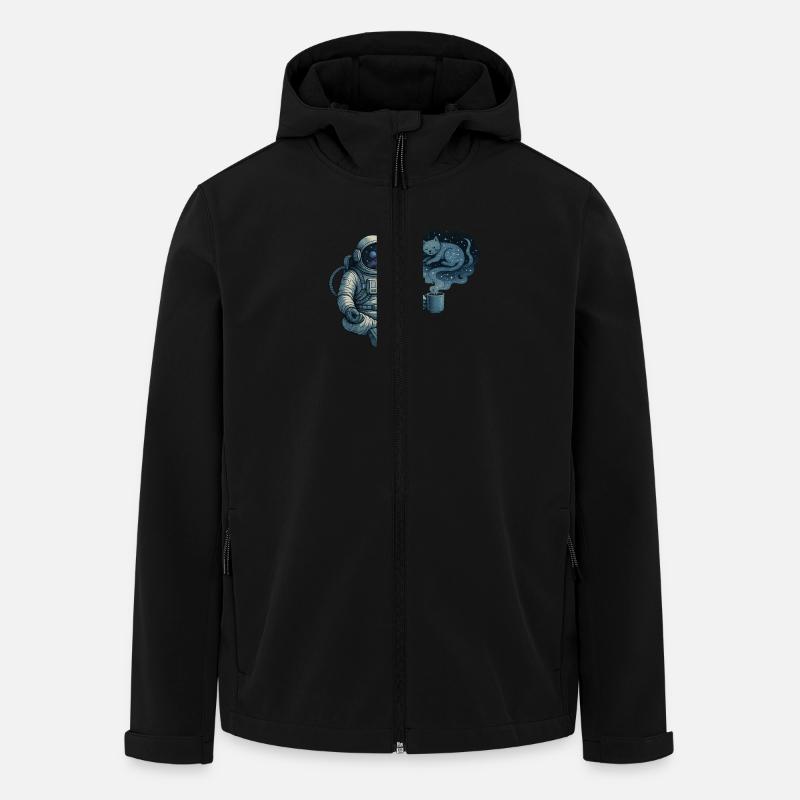 Cosmic Coffee Break - Men’s Recycled Softshell Jacket by Stanley/Stella - black