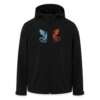 Drachenkampf - Recycelte Männer Softshell-Jacke von Stanley/Stella - Schwarz - Vorne - AI Model Male 185 light (185cm)