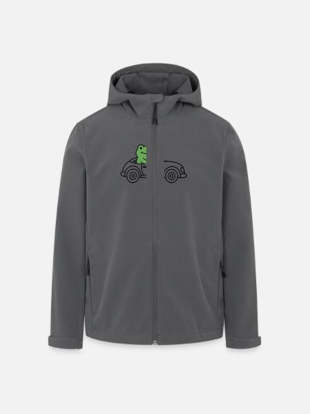 Frosch im Auto - Recycelte Männer Softshell-Jacke von Stanley/Stella - Schwarz