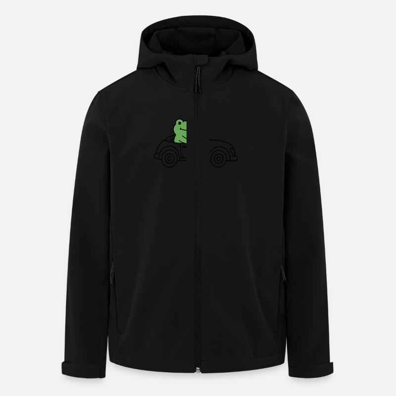 Frosch im Auto - Recycelte Männer Softshell-Jacke von Stanley/Stella - Schwarz