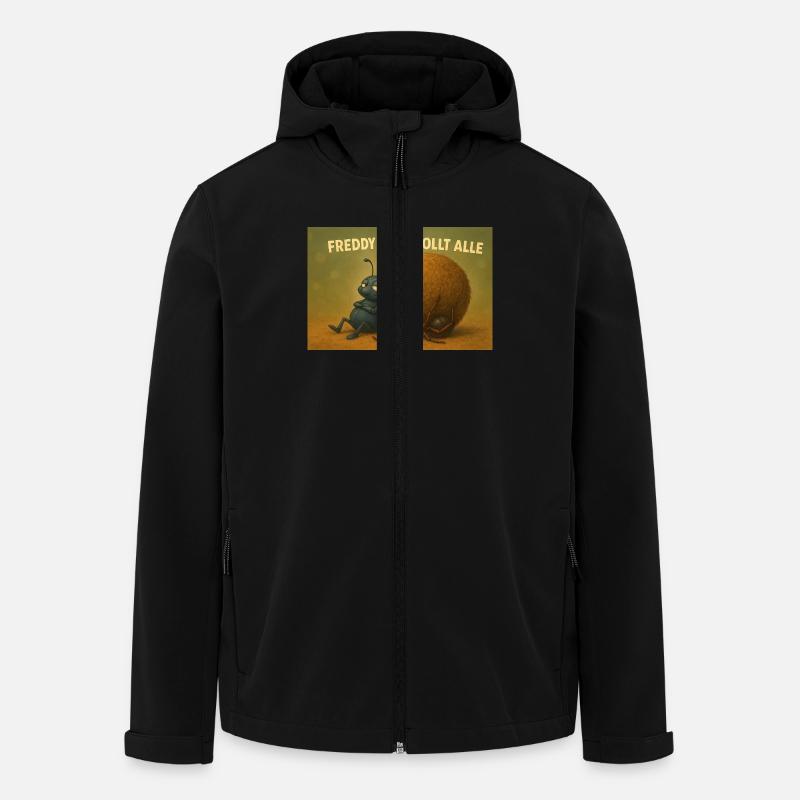 Freddy overwhelms them all - Men’s Recycled Softshell Jacket by Stanley/Stella - black