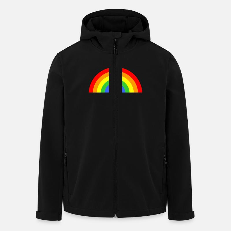rainbow - Veste softshell homme en polyester recyclé Stanley/Stella - noir