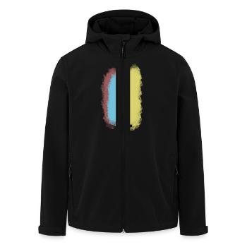 Maler - Recycelte Männer Softshell-Jacke von Stanley/Stella - Schwarz - Vorne - AI Model Male 185 light (185cm)