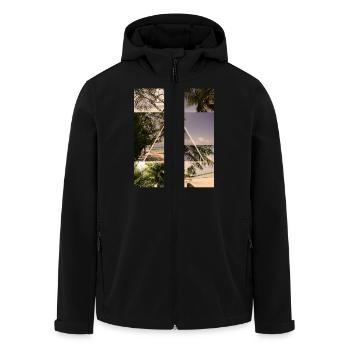 Beach - Recycelte Männer Softshell-Jacke von Stanley/Stella - Schwarz - Vorne - AI Model Male 185 light (185cm)