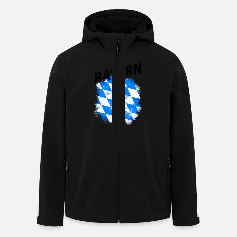 Bayern - Recycelte Männer Softshell-Jacke von Stanley/Stella - Schwarz