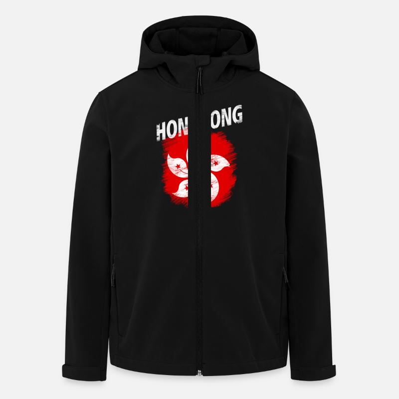 Hongkong - Recycelte Männer Softshell-Jacke von Stanley/Stella - Schwarz